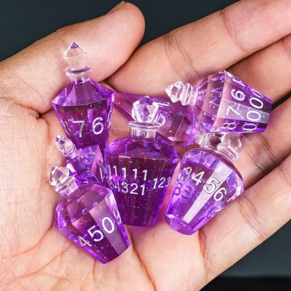 Purple Potion Bottle Dice