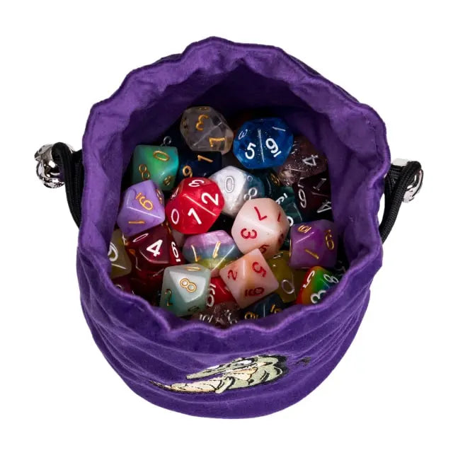 Flannel Dice Bag - Cute Dragon