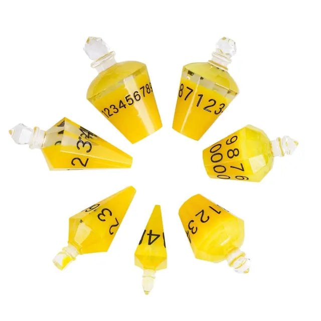 Yellow Potion Bottle Dice