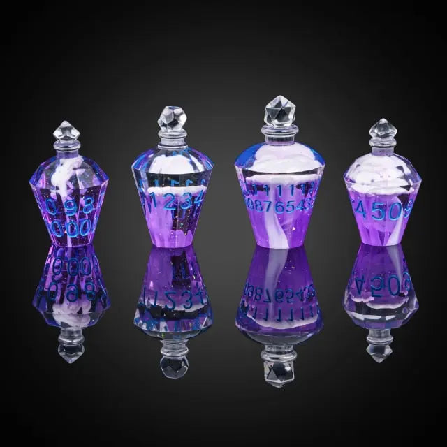 Purple & White Potion Bottle Dice