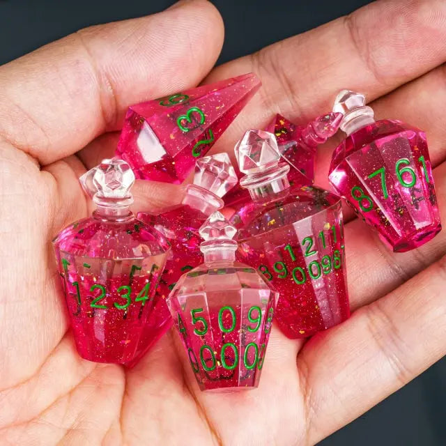 Pink Potion Bottle Dice